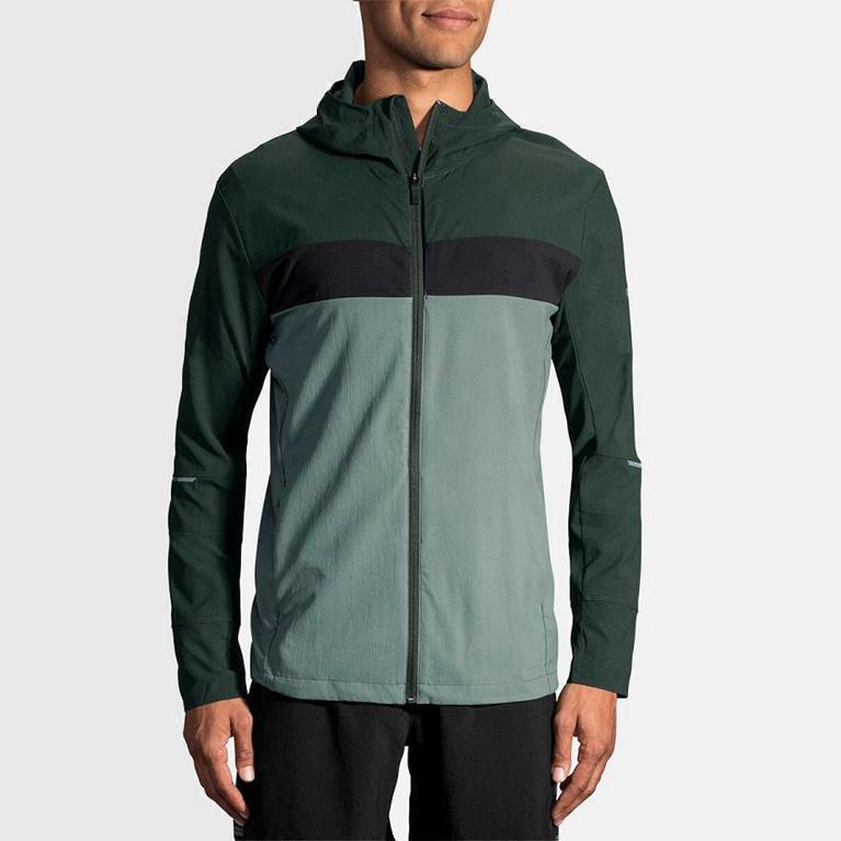 Brooks Canopy NZ - Men's Running Jackets - Green (86239-LGHT)